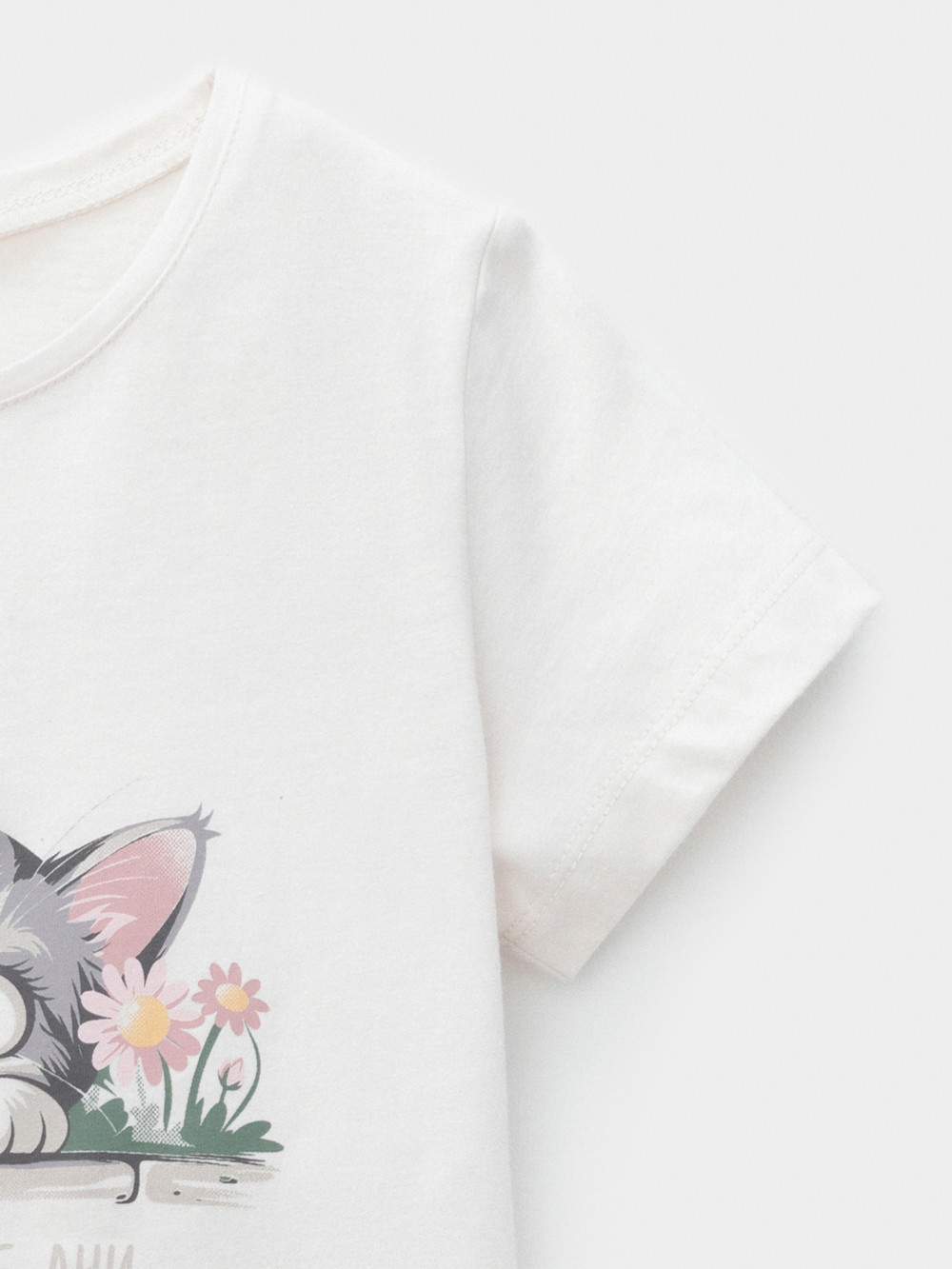 Футболка для девочки, артикул: КР 302993, цвет: сахар, фото 3