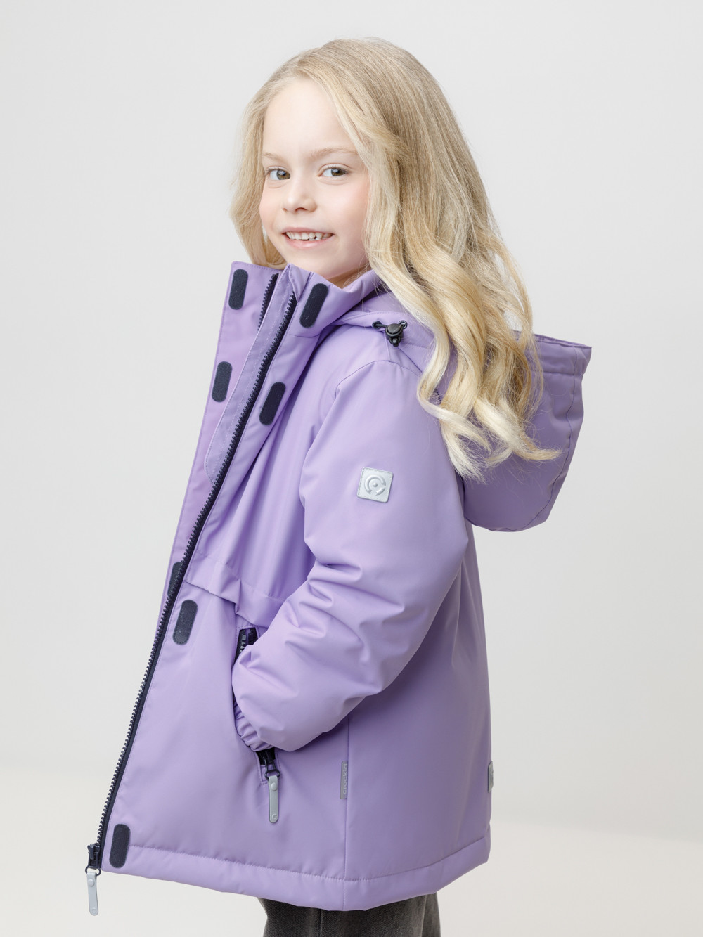 Куртка для девочки, артикул: ВК 32189/1 УЗГ, цвет: фиолетовый, фото 3