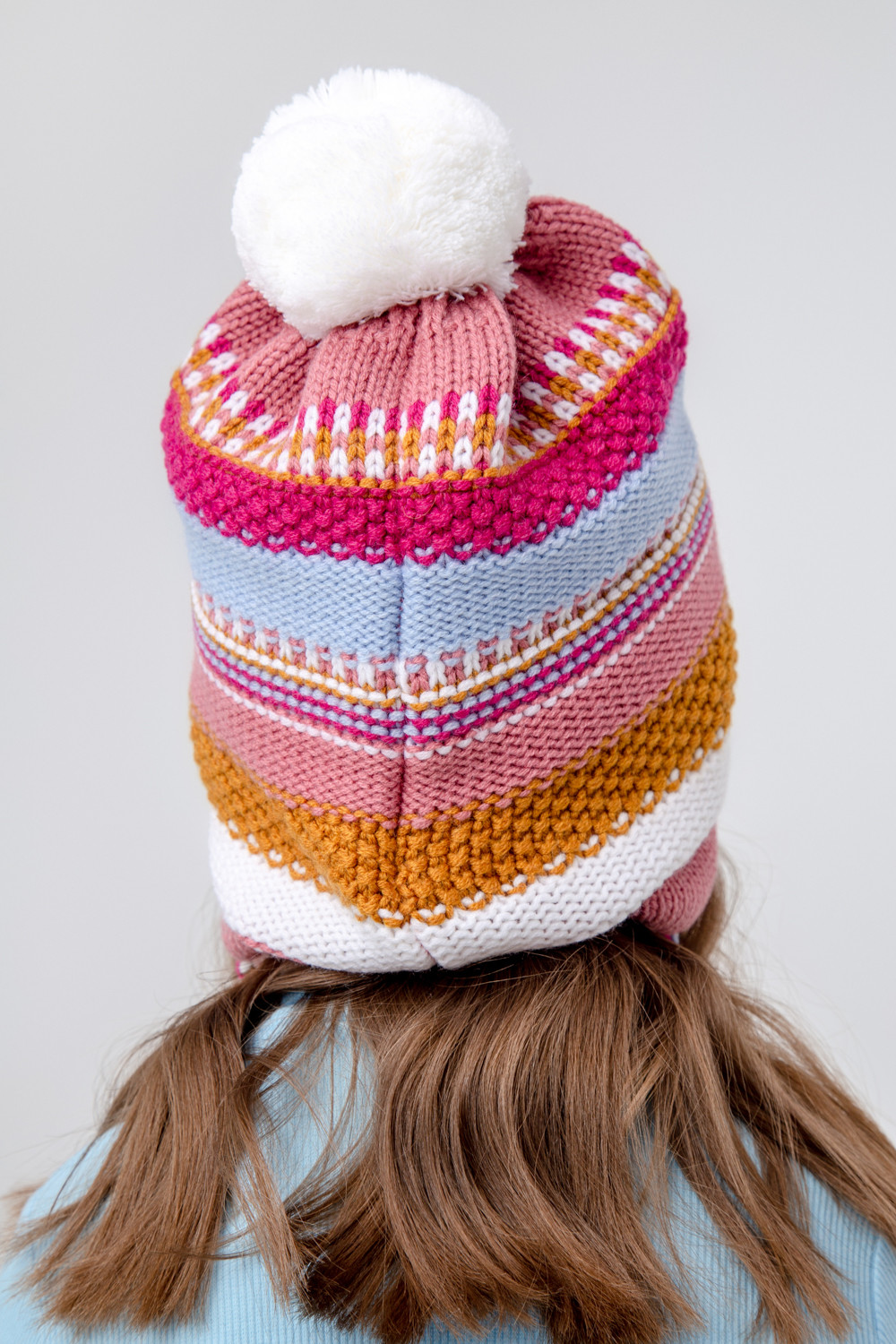 Шапка для девочки, артикул: КВ 20334/ш, цвет: розовый, фото 3