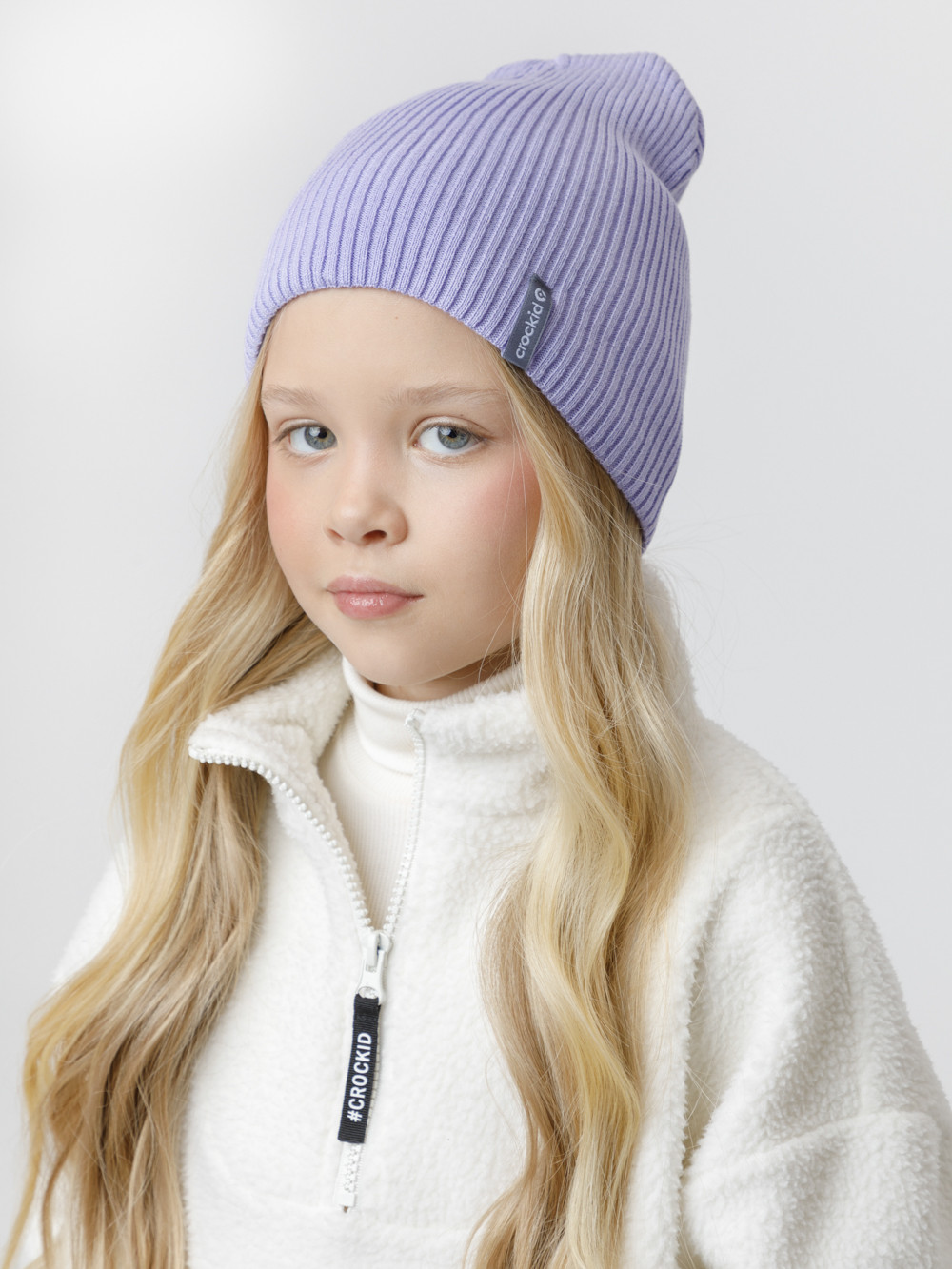 Шапка для девочки, артикул: КВ 20432, цвет: фиолетовый, фото 3