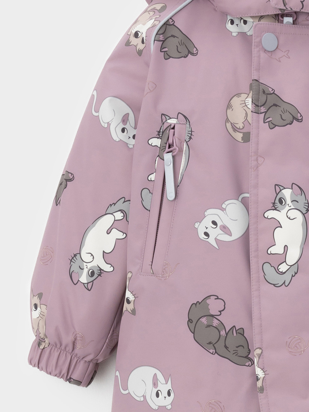 Комбинезоны утепленные для девочки, артикул: ВК 60138/н/1 УЗГ, цвет: розовый, фото 3