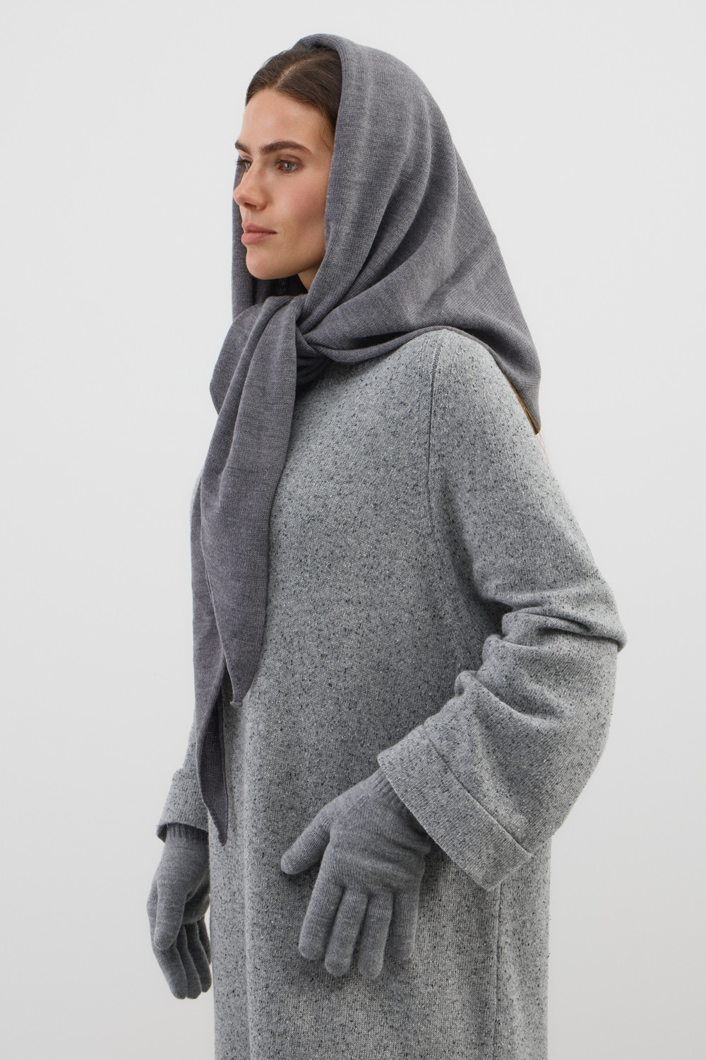 Шарфы женские для мам, артикул: ЕВ 15019/ш, цвет: серый, фото 3