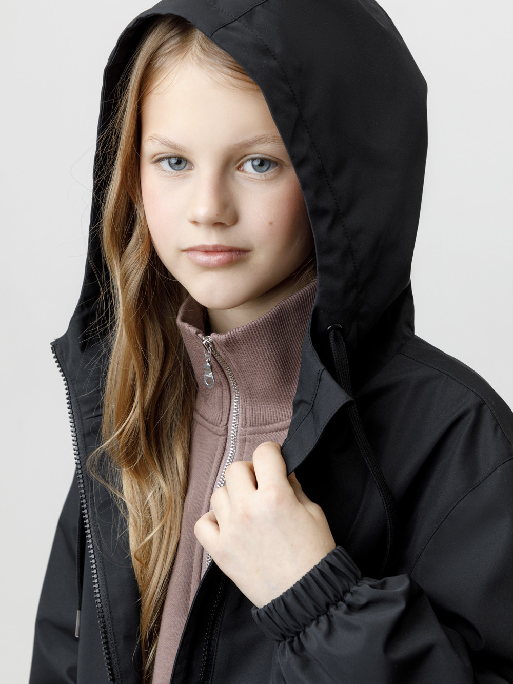 Пальто для девочки, артикул: ВК 32183/1 ГР, цвет: черный, фото 4