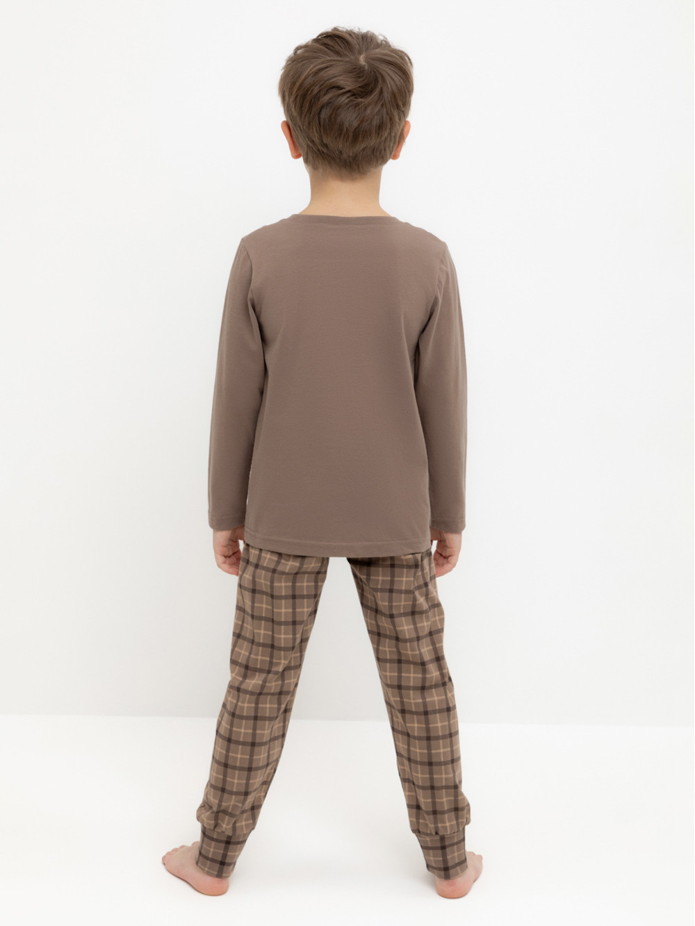 Пижама для мальчика, артикул: К 1606, цвет: коричневый, фото 3