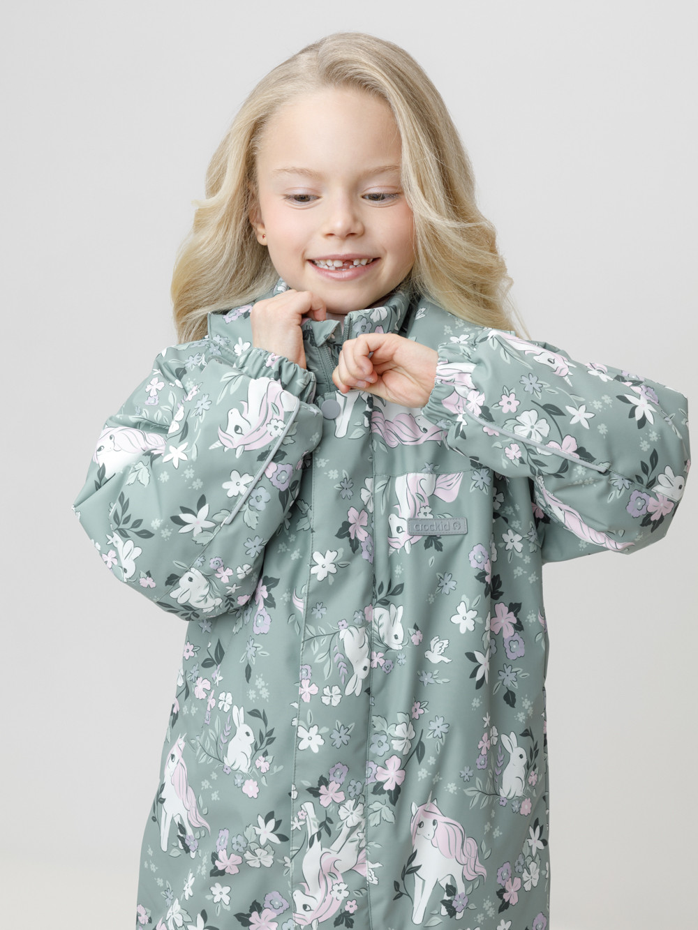 Комбинезоны утепленные для девочки, артикул: ВК 60069/н/6 УЗГ, цвет: минт, фото 4