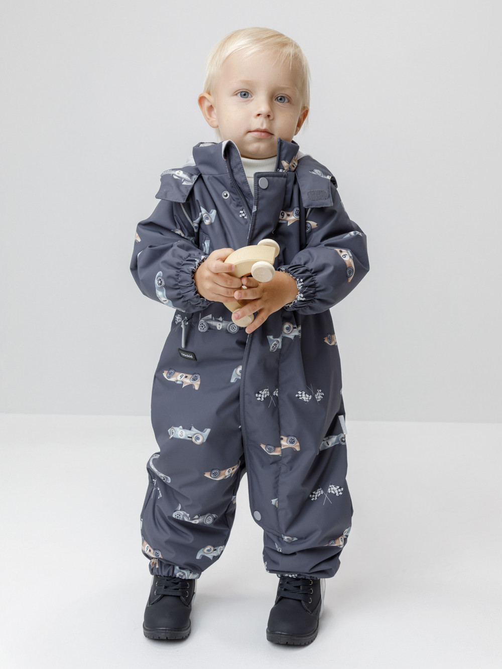 Комбинезоны утепленные для мальчика, артикул: ВК 60085/н/77 Ал, цвет: темно-серый, фото 4
