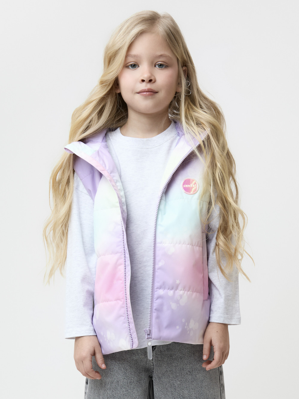 Жилет для девочки, артикул: ВК 35019/н/1 ГР (128-152), цвет: мульти, фото 4