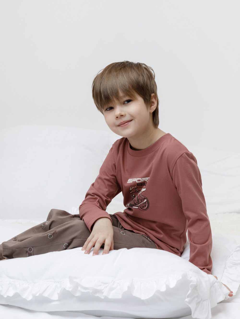 Пижама для мальчика, артикул: К 1600, цвет: коричневый, фото 4