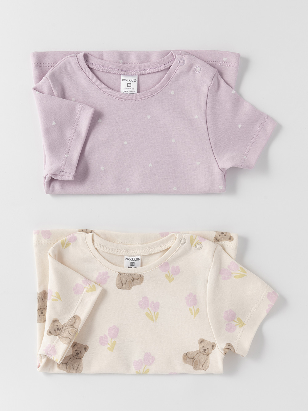 Футболка для новорожденных, артикул: К 301156-2уп, цвет: светло-розовый, фото 4