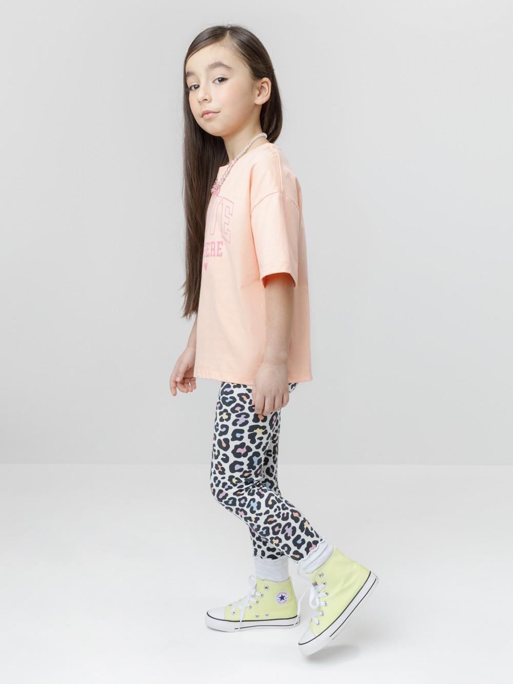 Лосины для девочки, артикул: КР 4074, цвет: сахар, фото 4