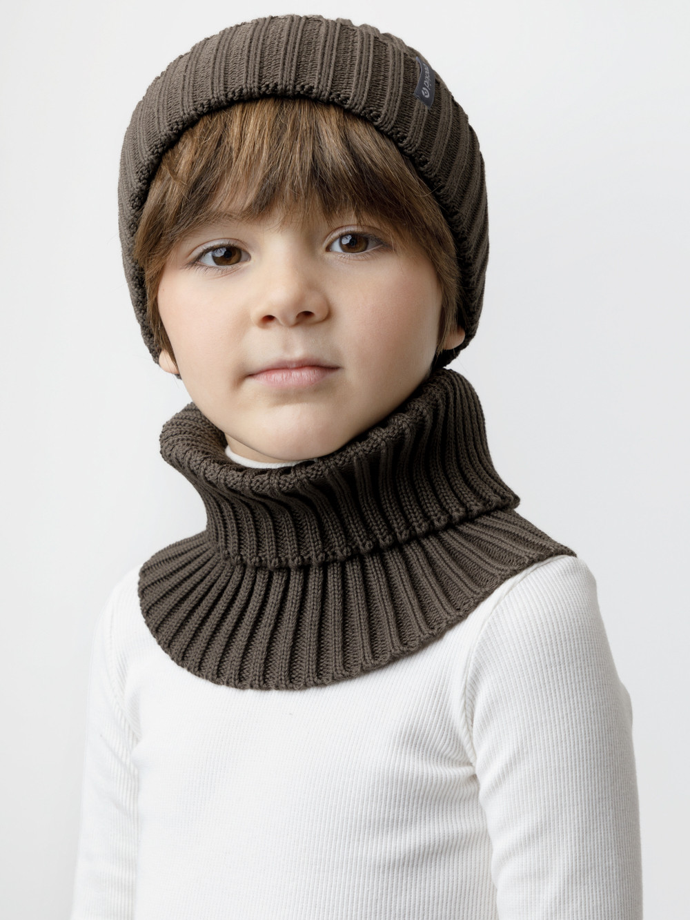 Комплект вязаный для мальчика, артикул: КВ 22021, цвет: коричневый, фото 4