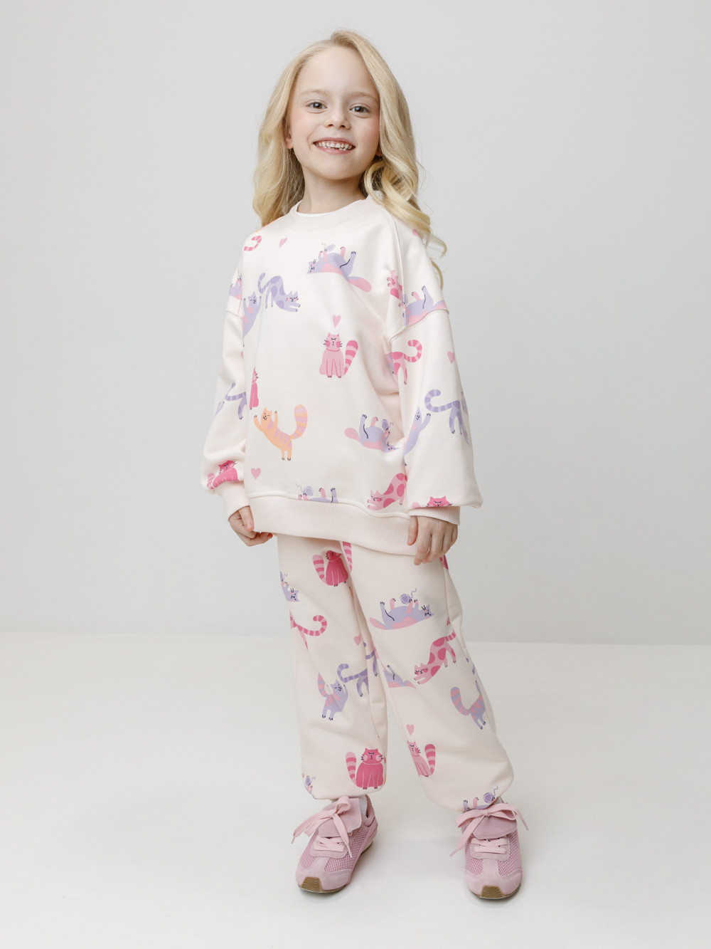 Брюки для девочки, артикул: КР 400902, цвет: сахар, фото 4