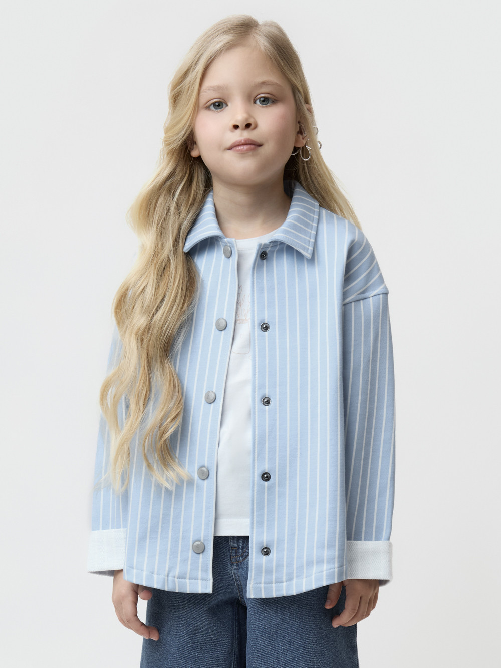 Рубашка для девочки, артикул: КР 302991-1, цвет: голубой, фото 4