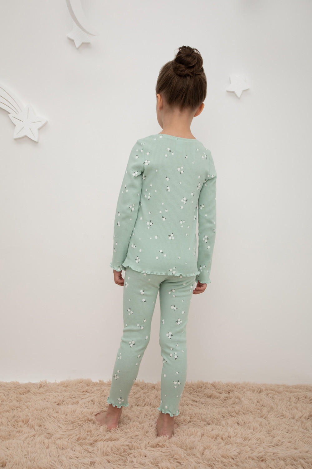 Пижама для девочки, артикул: К 1618, цвет: голубой, фото 4