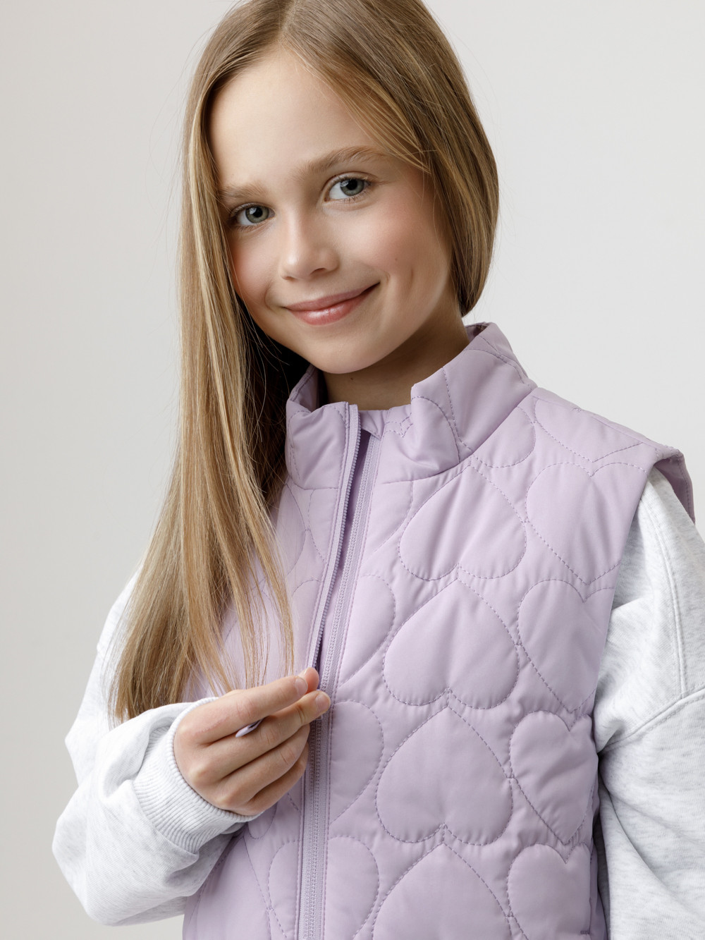 Жилет для девочки, артикул: ВК 35020/1 ГР, цвет: фиолетовый, фото 4