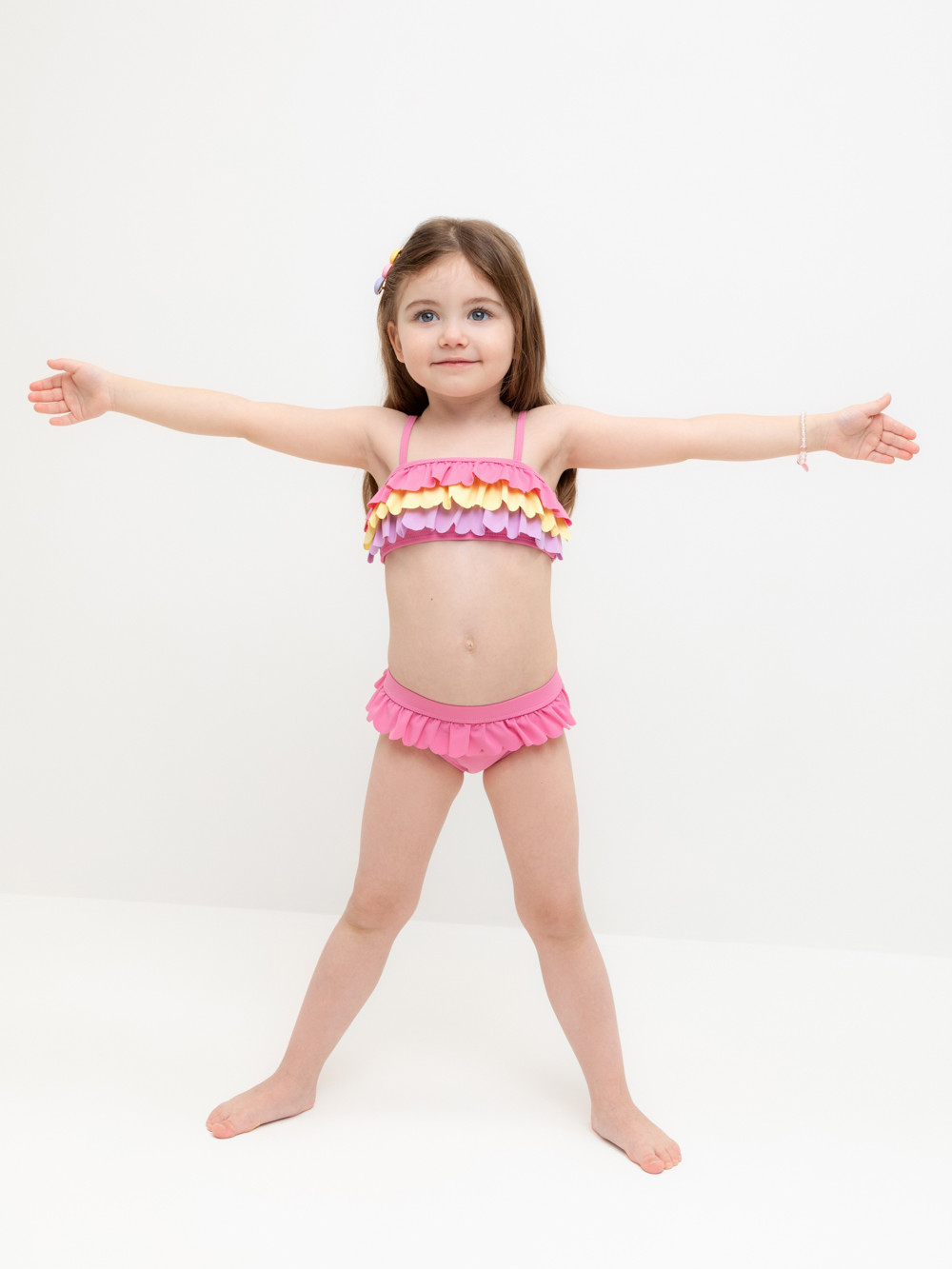 Купальник для девочки, артикул: ТК 17009/8 ФВ, цвет: розовый, фото 4