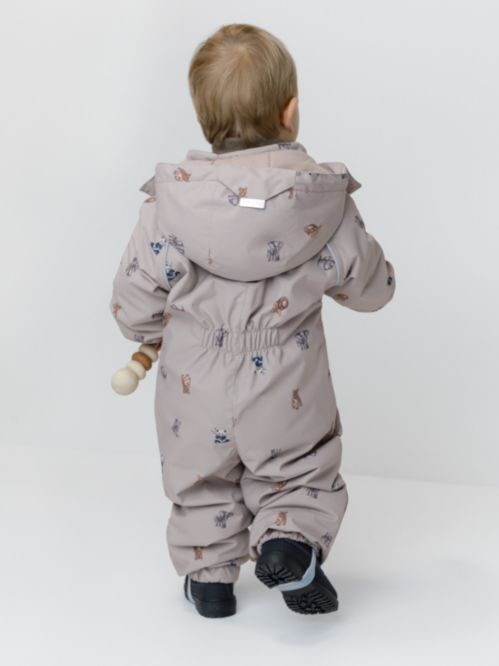 Комбинезоны утепленные для мальчика, артикул: ВК 60085/н/57 Ал, цвет: бежевый, фото 4