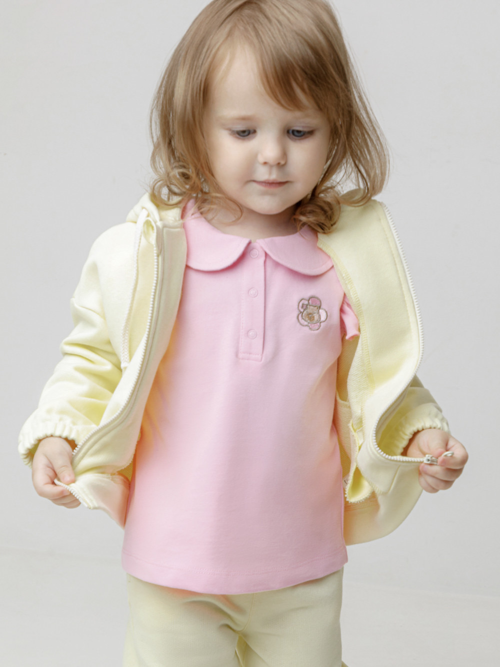 Толстовка для девочки, артикул: КР 302988, цвет: желтый, фото 4