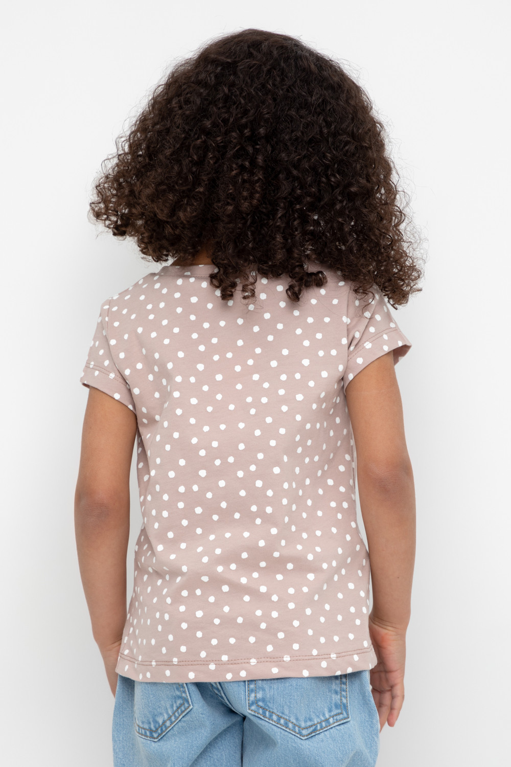 Футболка для девочки, артикул: К 301024, цвет: кофейный, фото 4