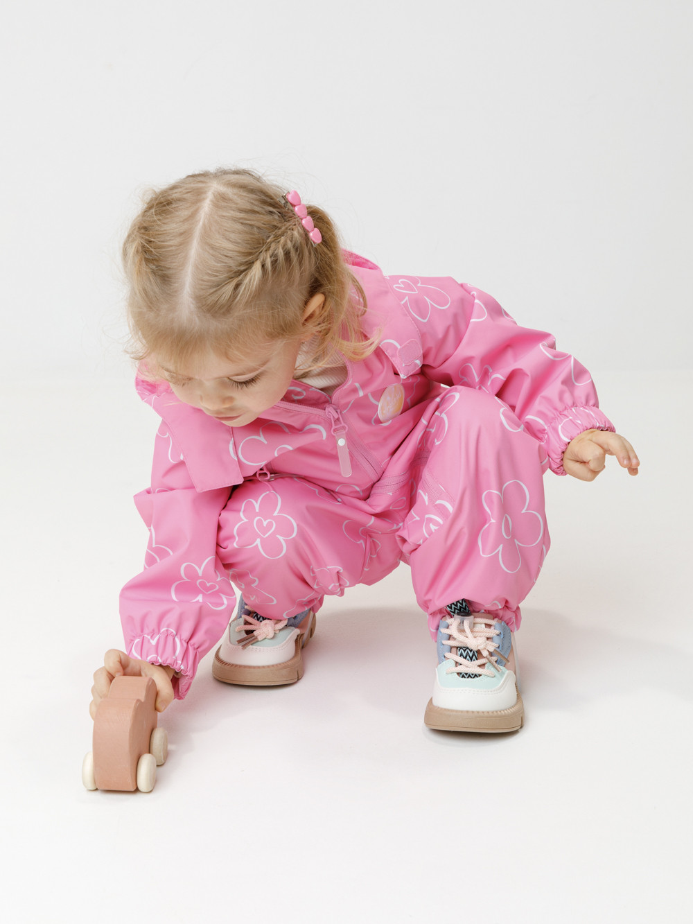 Комбинезоны утепленные для девочки, артикул: ВК 60088/н/20 Ал, цвет: розовый, фото 4