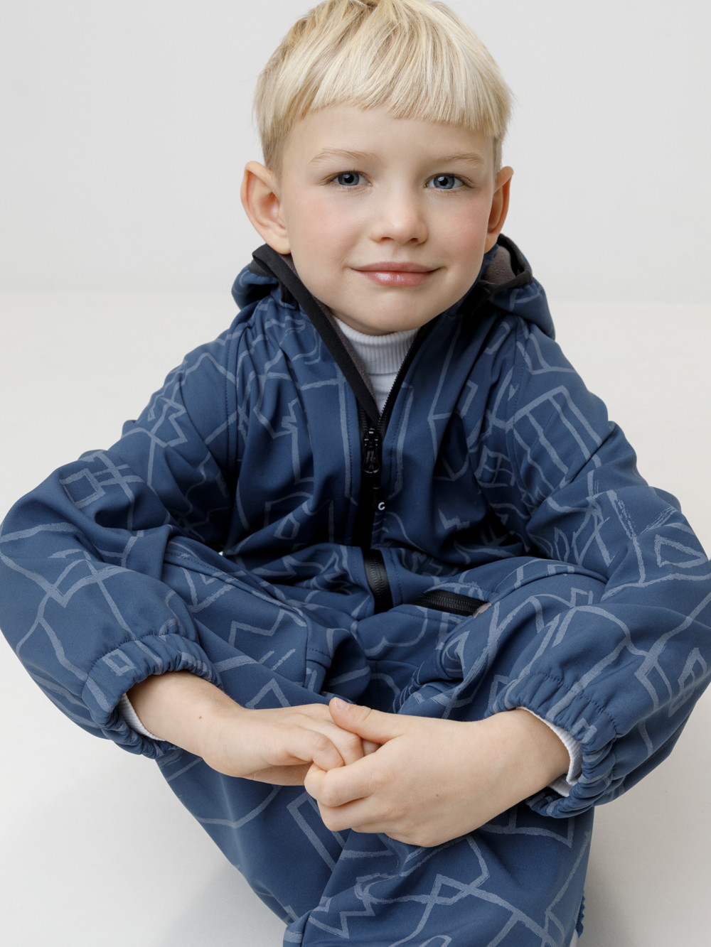 Комбинезоны утепленные для мальчика, артикул: ВК 60135/н/4 ГР, цвет: синий, фото 4