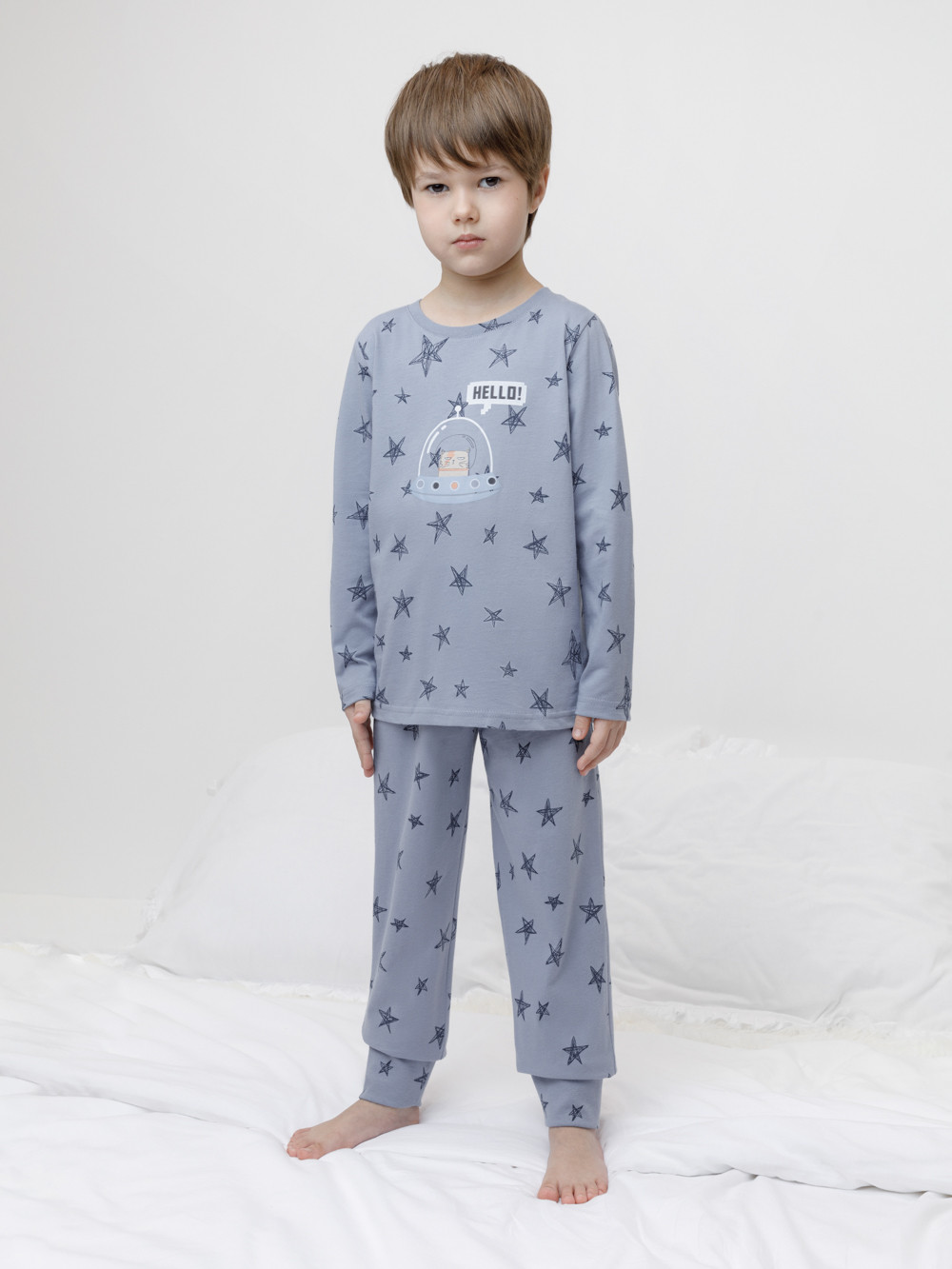 Пижама для мальчика, артикул: К 1637, цвет: голубой, фото 4