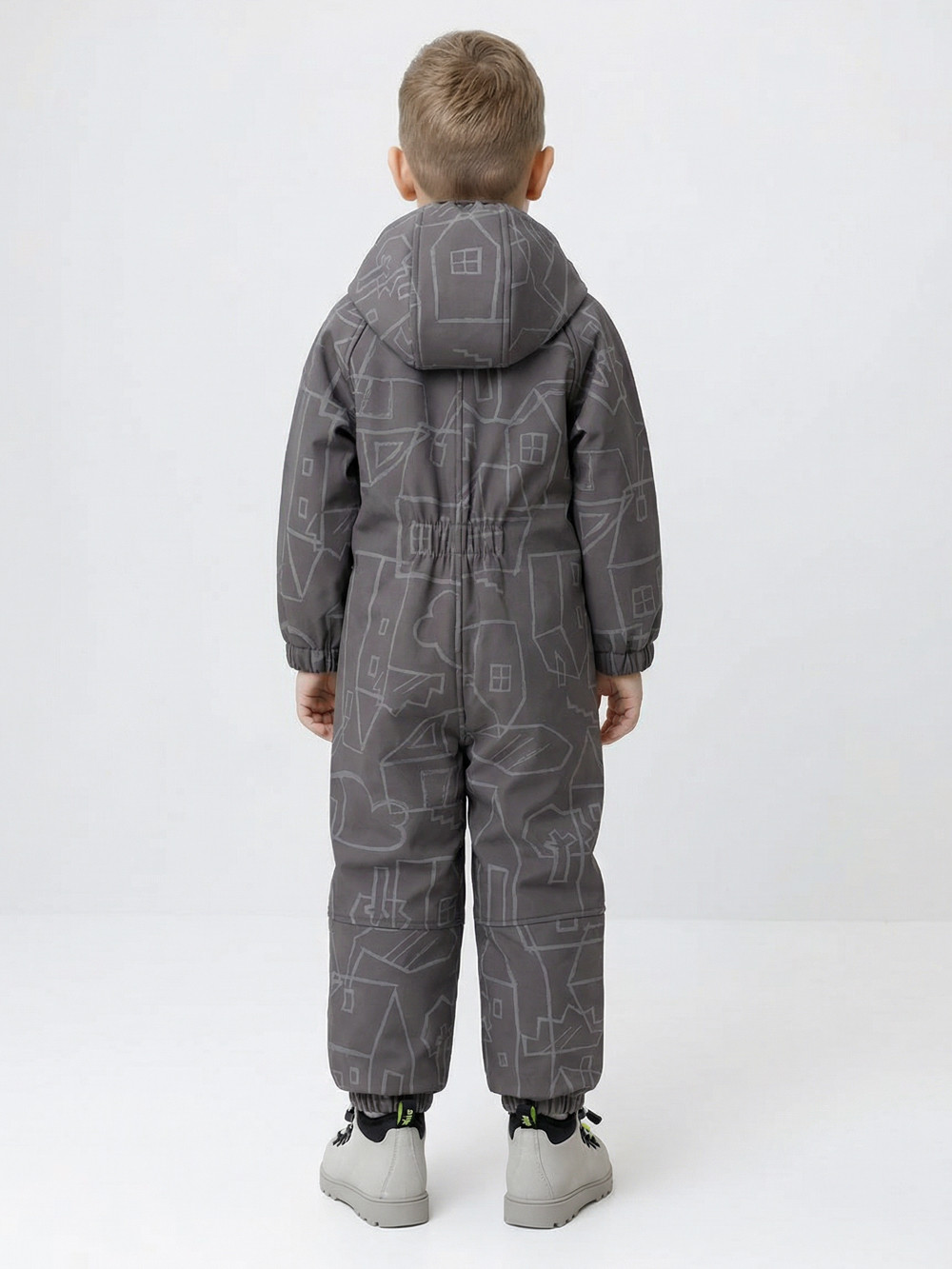 Комбинезоны утепленные для мальчика, артикул: ВК 60135/н/1 ГР, цвет: серый, фото 4