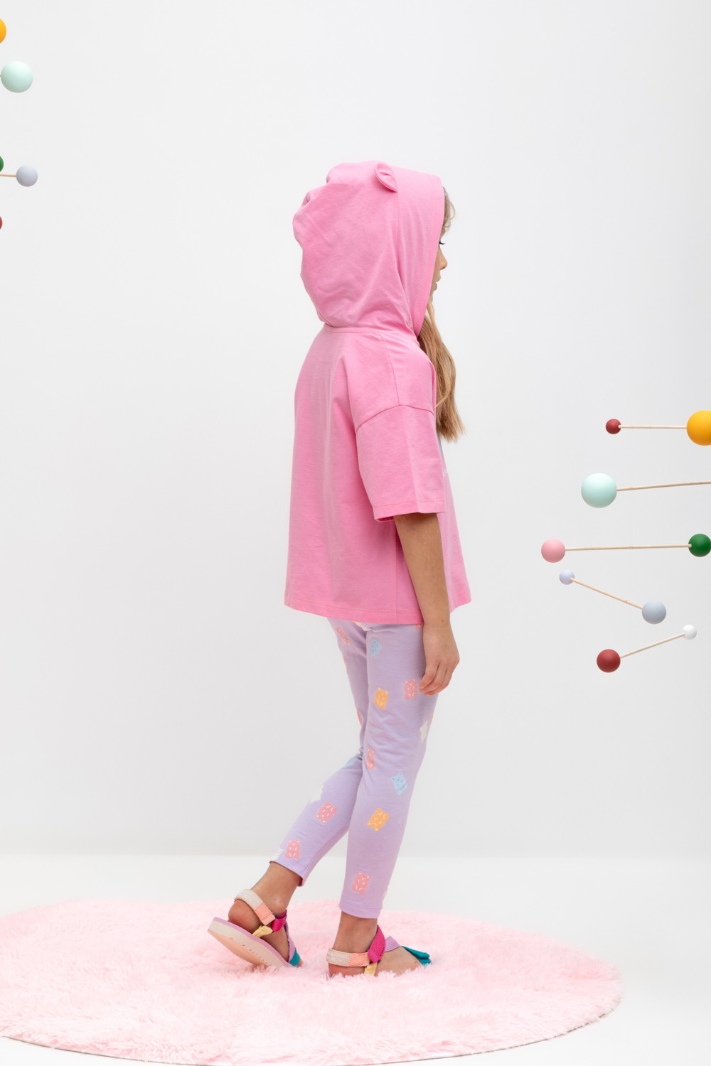 Лосины для девочки, артикул: КР 4074, цвет: фиолетовый, фото 4