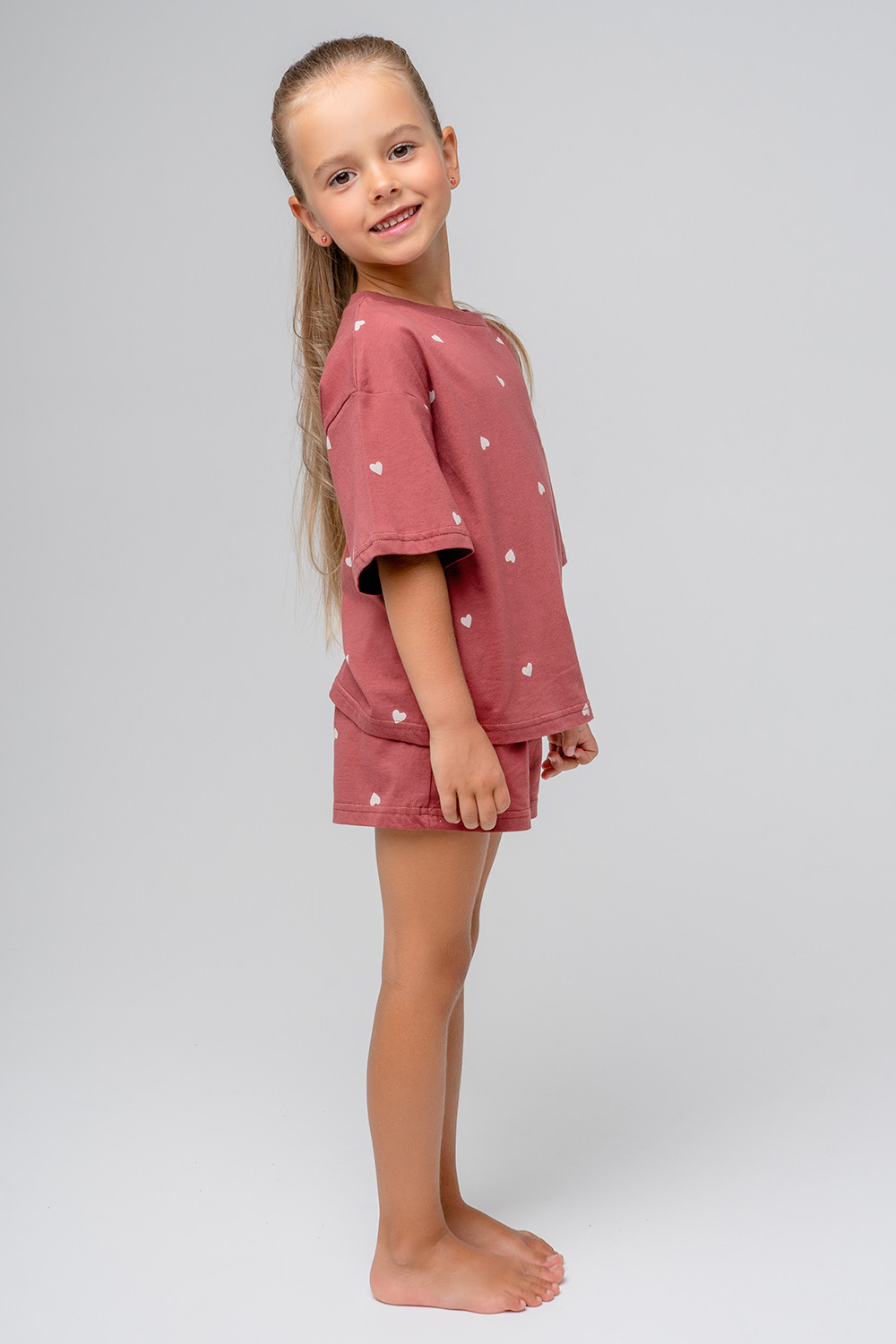 Пижама для девочки, артикул: К 1585, цвет: коричневый, фото 4