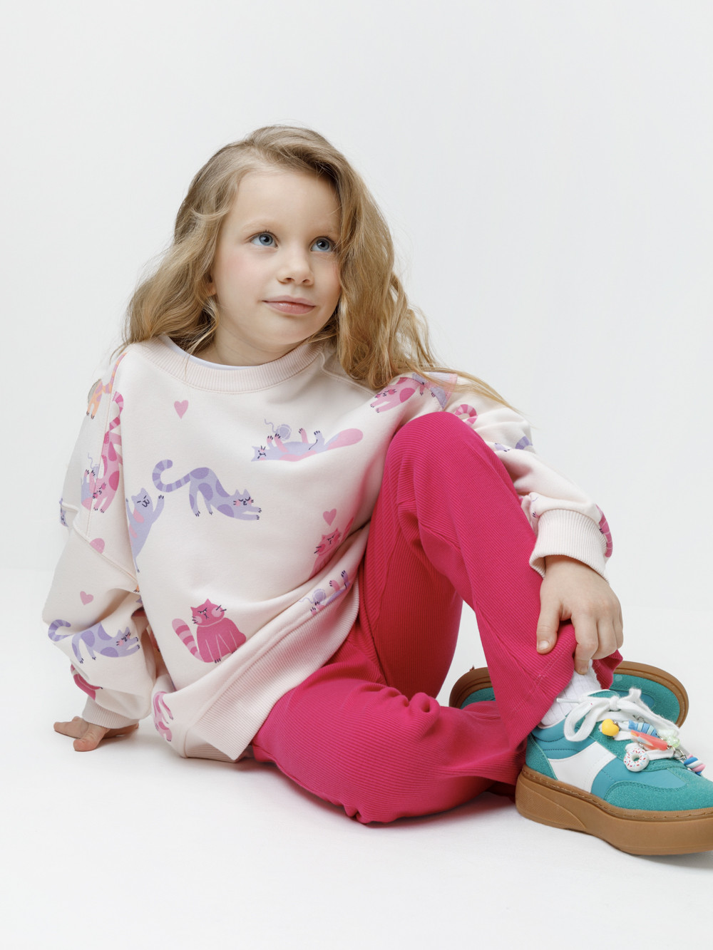 Брюки для девочки, артикул: МП 400968, цвет: фиолетовый, фото 4