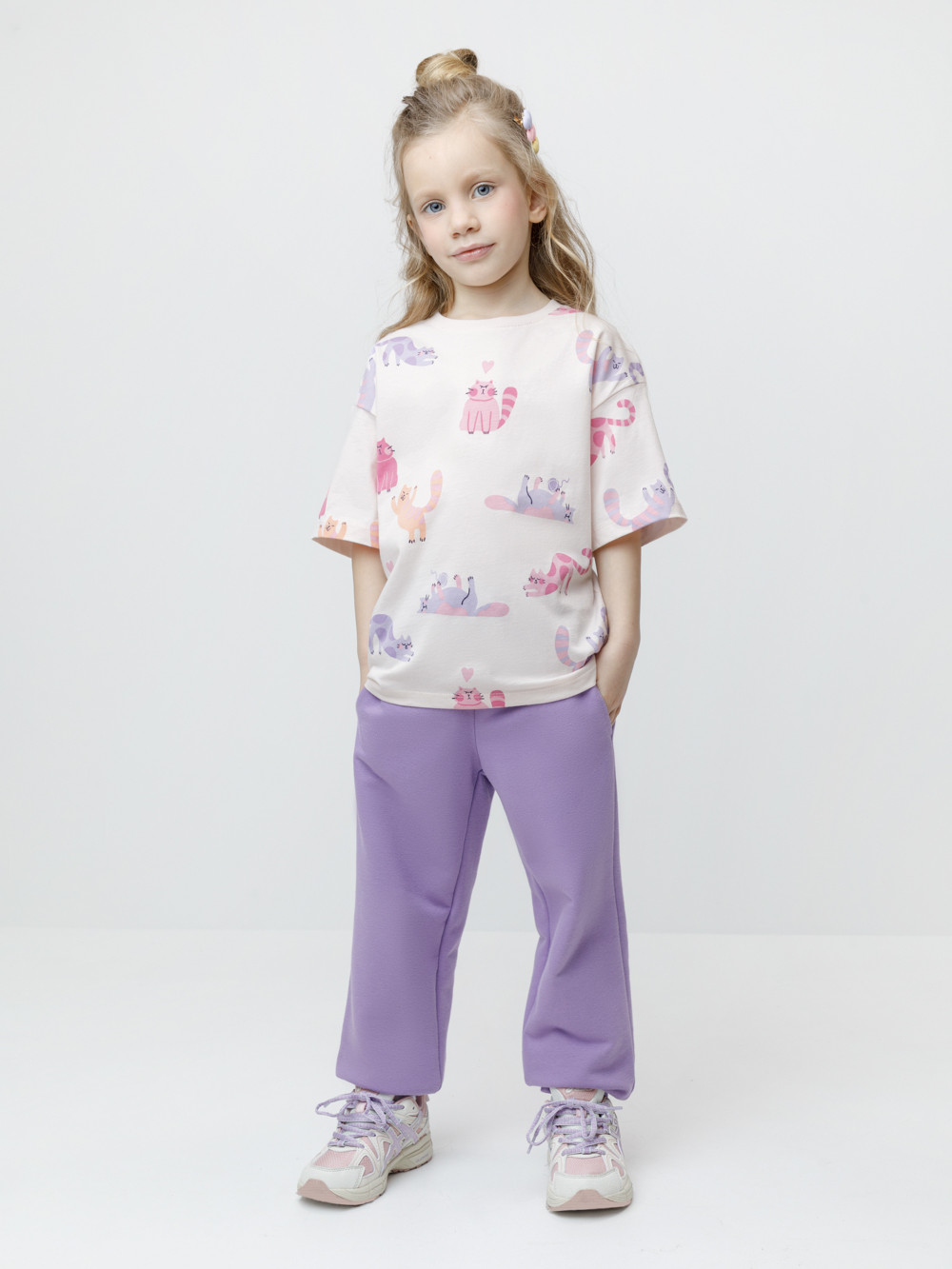Футболка для девочки, артикул: КР 302939, цвет: сахар, фото 4