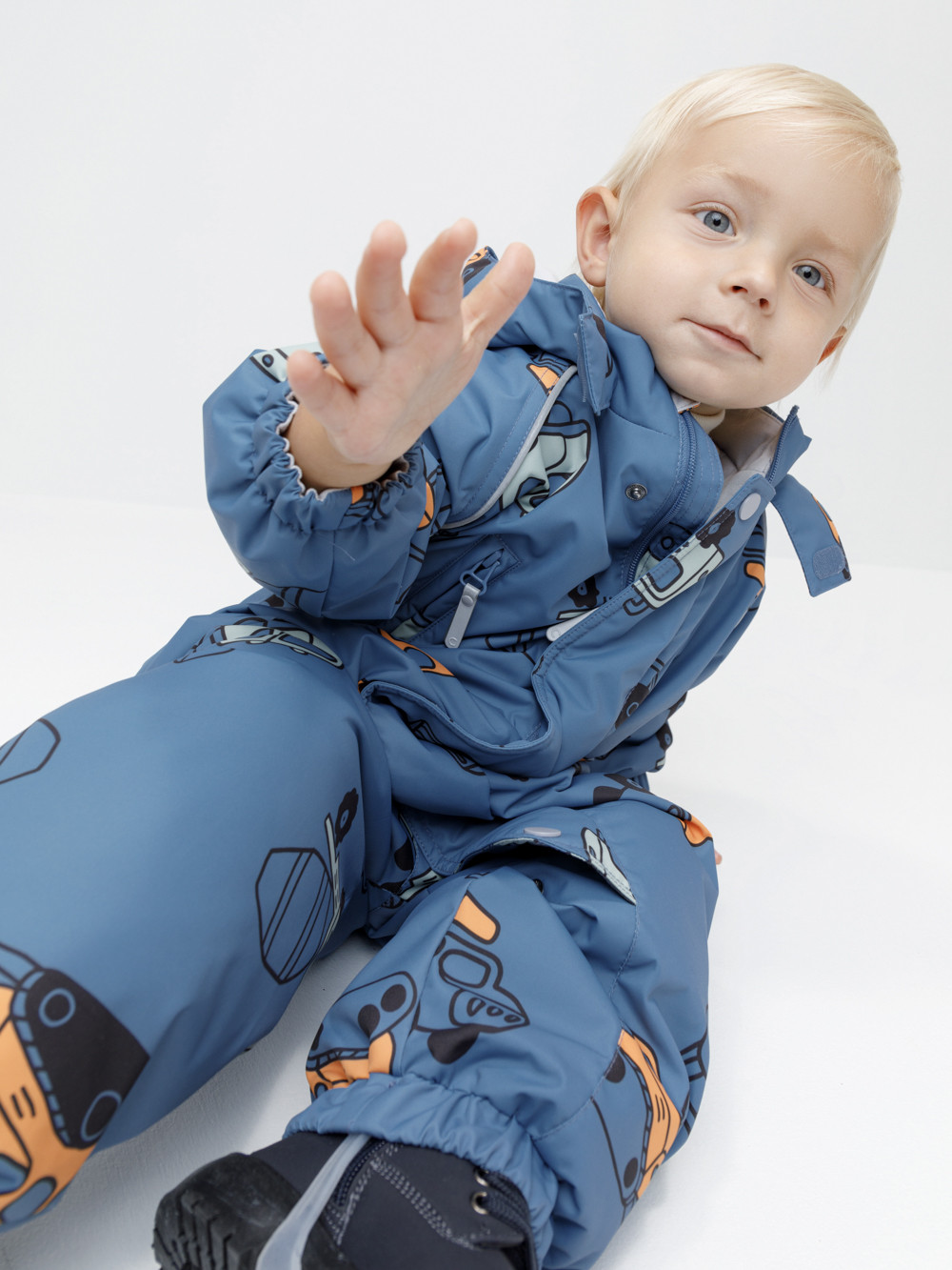 Комбинезоны утепленные для мальчика, артикул: ВК 60085/н/80 Ал, цвет: синий, фото 4