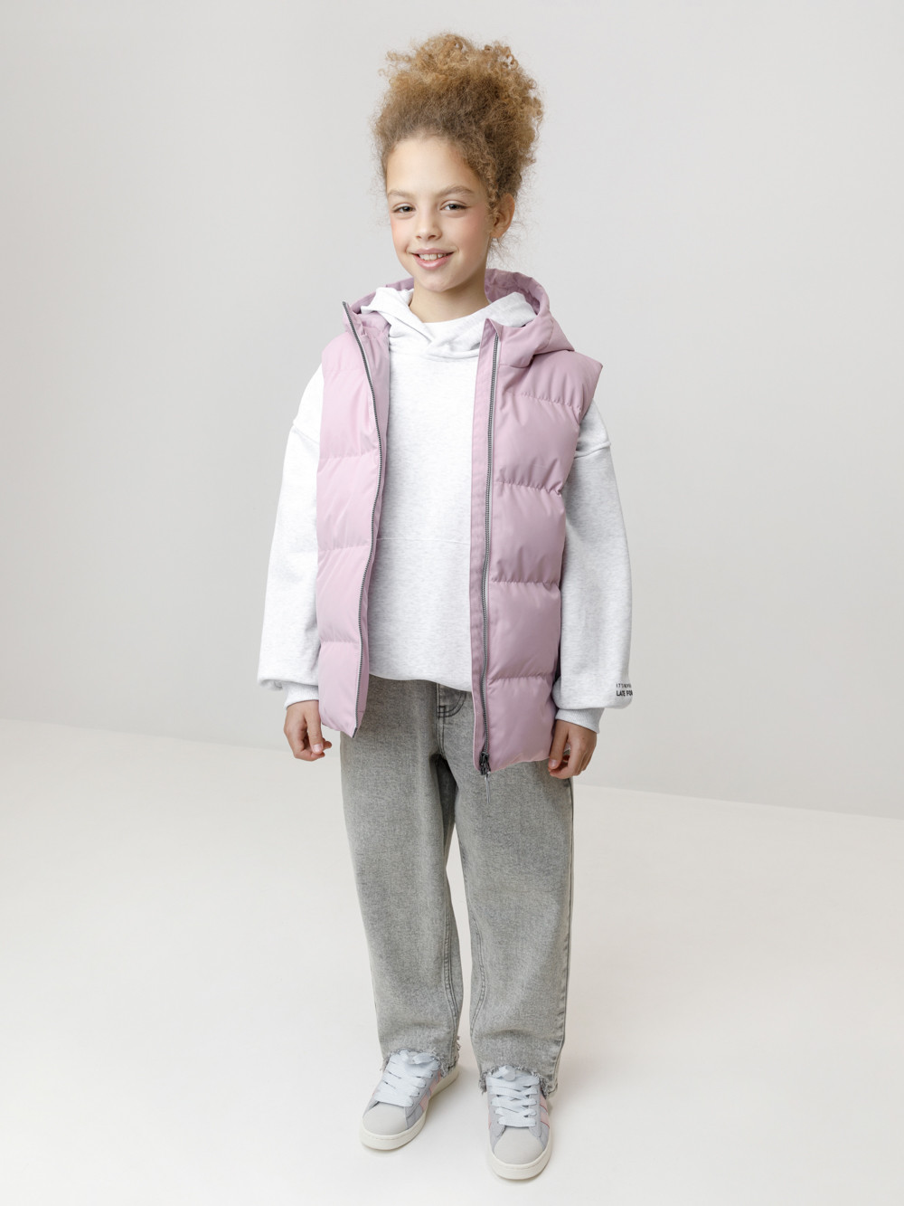 Жилет для девочки, артикул: ВК 35022/2 ГР (128-152), цвет: фиолетовый, фото 4