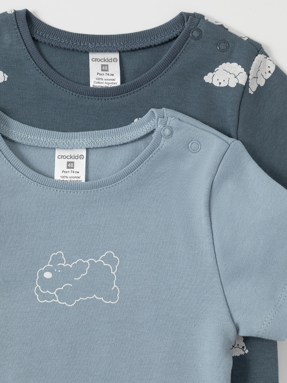 Футболка для новорожденных, артикул: К 301156-2уп, цвет: голубой, фото 4