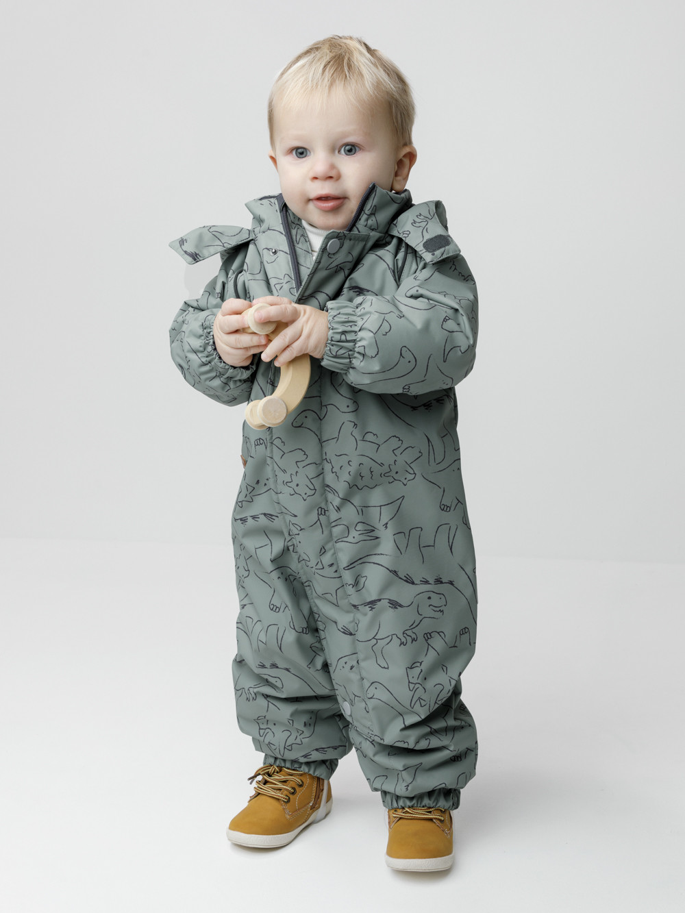Комбинезоны утепленные для мальчика, артикул: ВК 60085/н/84 Ал, цвет: хаки, фото 4