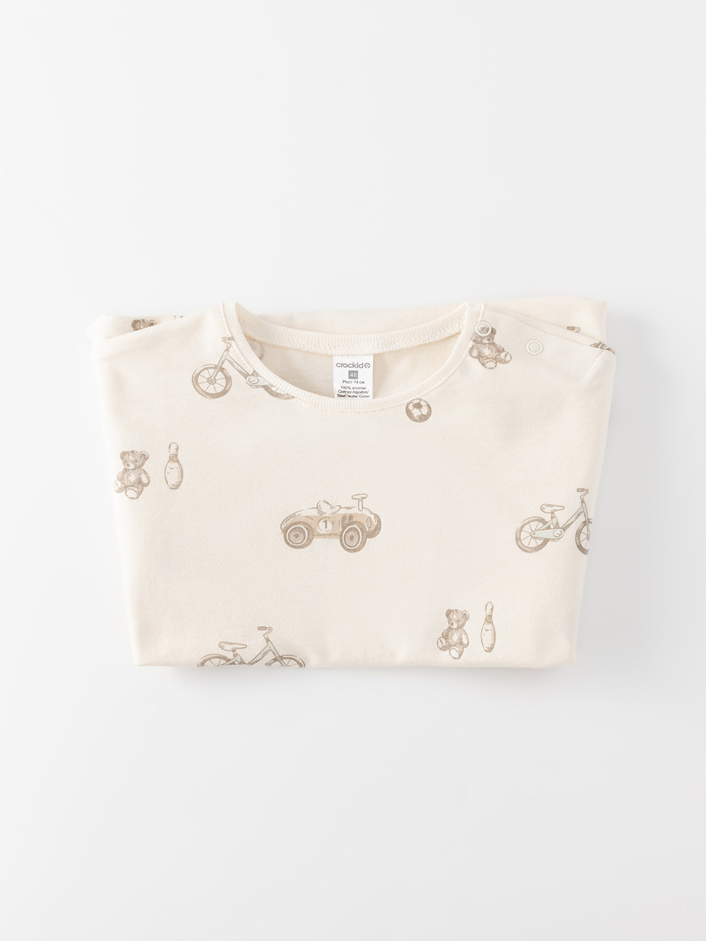 Боди для новорожденных, артикул: К 6294, цвет: сахар, фото 4