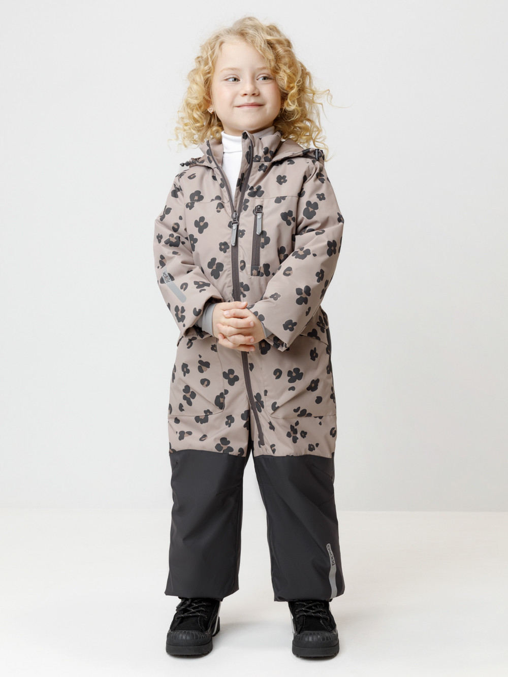 Комбинезоны утепленные для девочки, артикул: ВК 60136/н/1 ГР, цвет: бежевый, фото 4