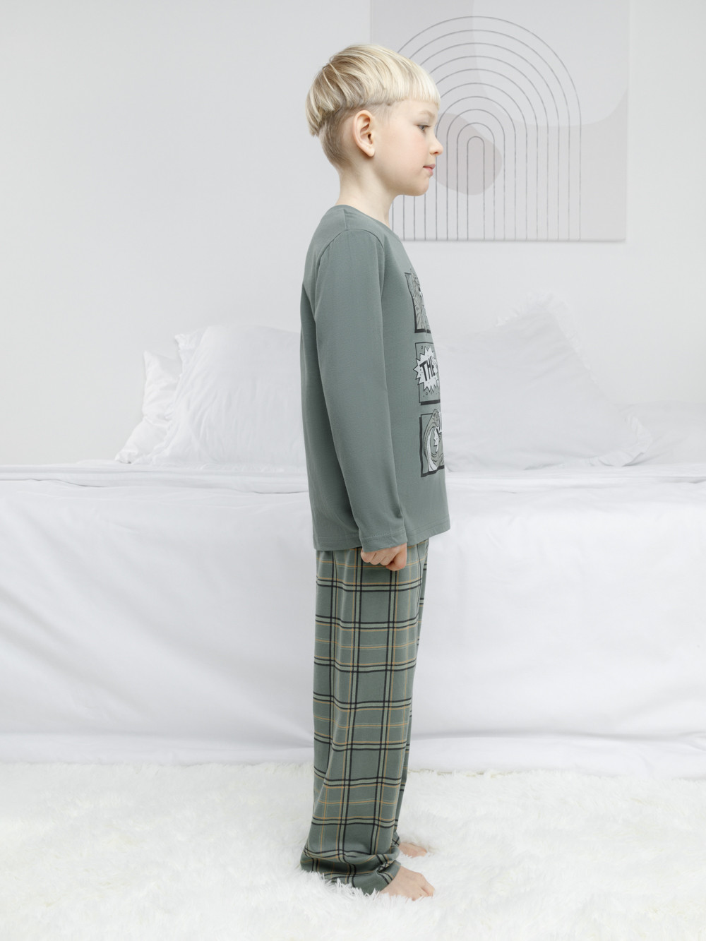 Пижама для мальчика, артикул: К 1600, цвет: зеленый, фото 4