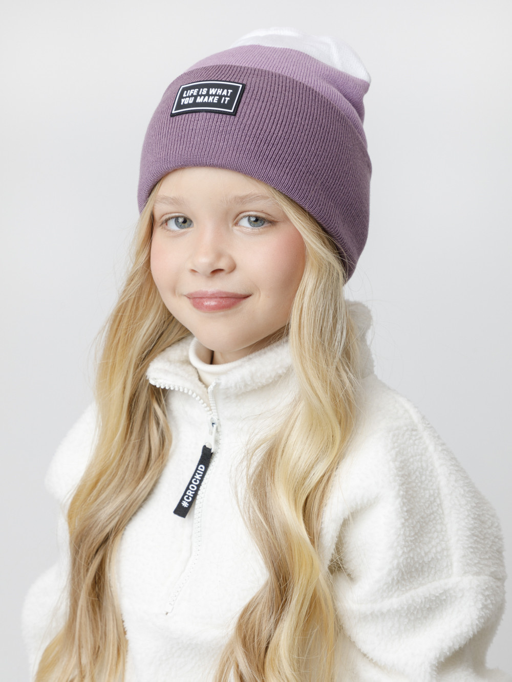 Шапка для девочки, артикул: КВ 20426, цвет: светло-розовый, фото 4