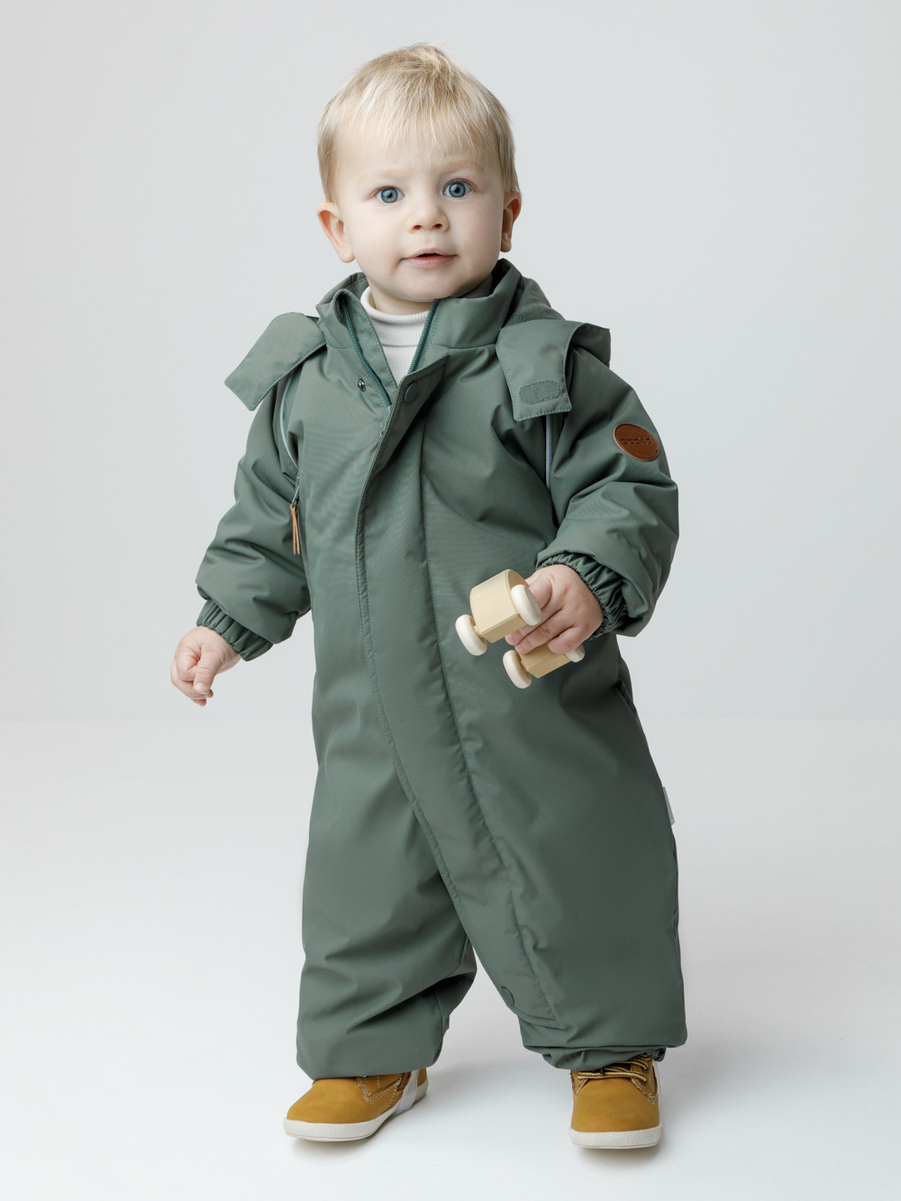 Комбинезоны утепленные для мальчика, артикул: ВК 60108/8 Ал, цвет: зеленый, фото 4