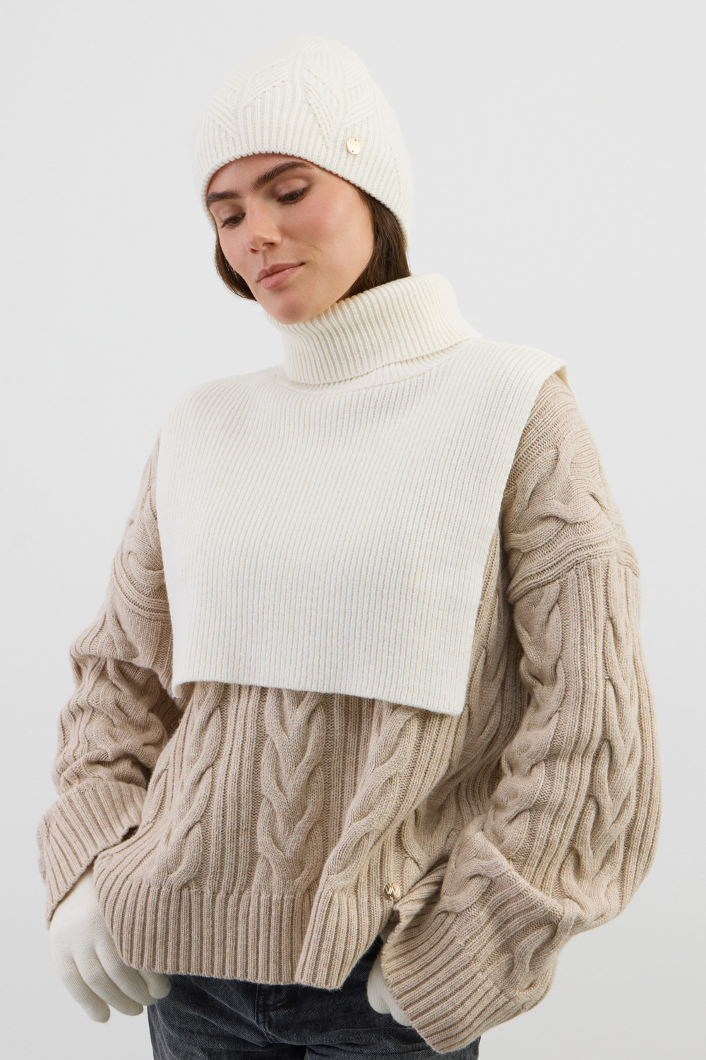 Шапки для мам, артикул: ЕВ 20022/ш, цвет: белый, фото 4