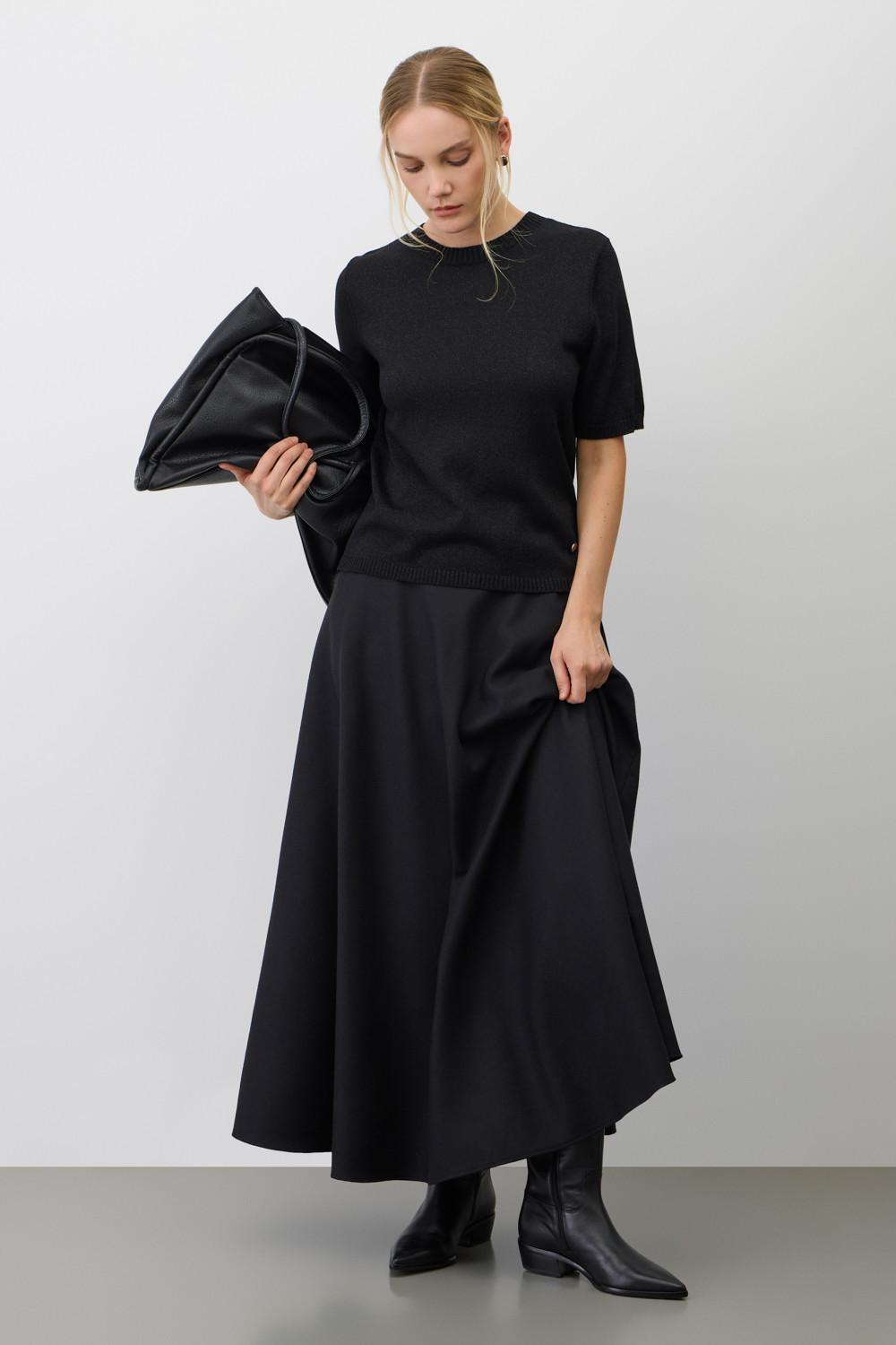 Юбки женские для мам, артикул: ЕТ 70005, цвет: черный, фото 4