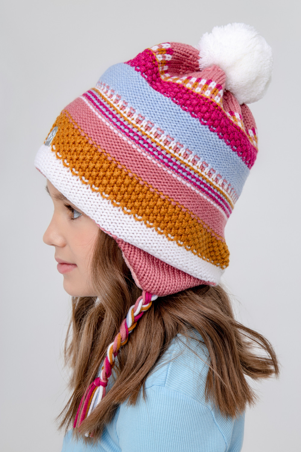 Шапка для девочки, артикул: КВ 20334/ш, цвет: розовый, фото 4