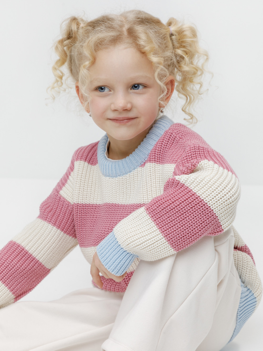 Джемпер для девочки, артикул: КВ 30174, цвет: сливки2, фото 4