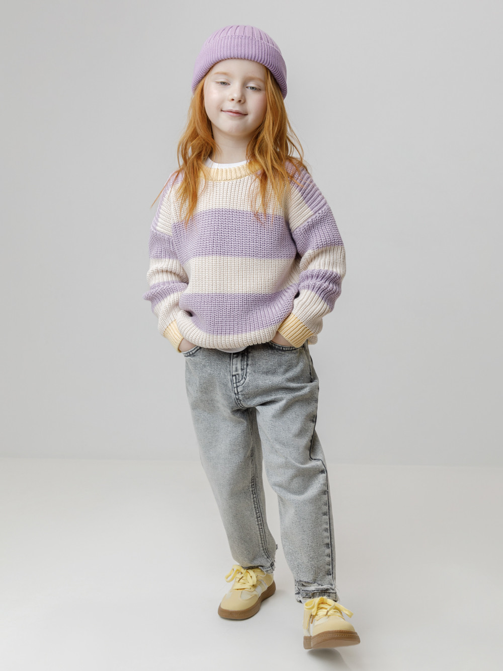 Джемпер для девочки, артикул: КВ 30174, цвет: сливки2, фото 4