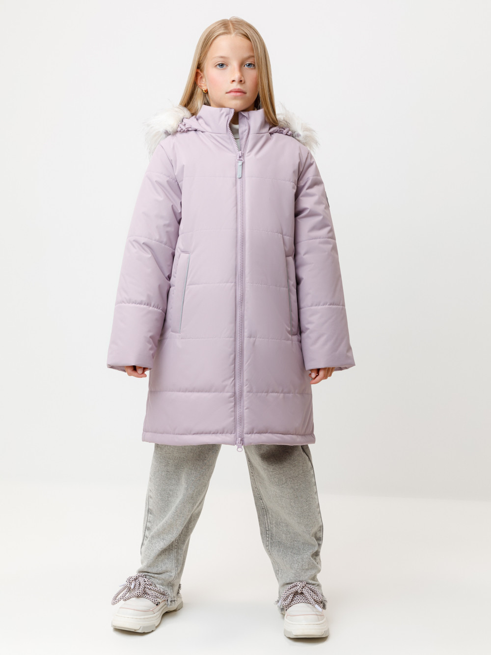 Пальто для девочки, артикул: ВК 38110/3 УЗГ, цвет: розовый, фото 4