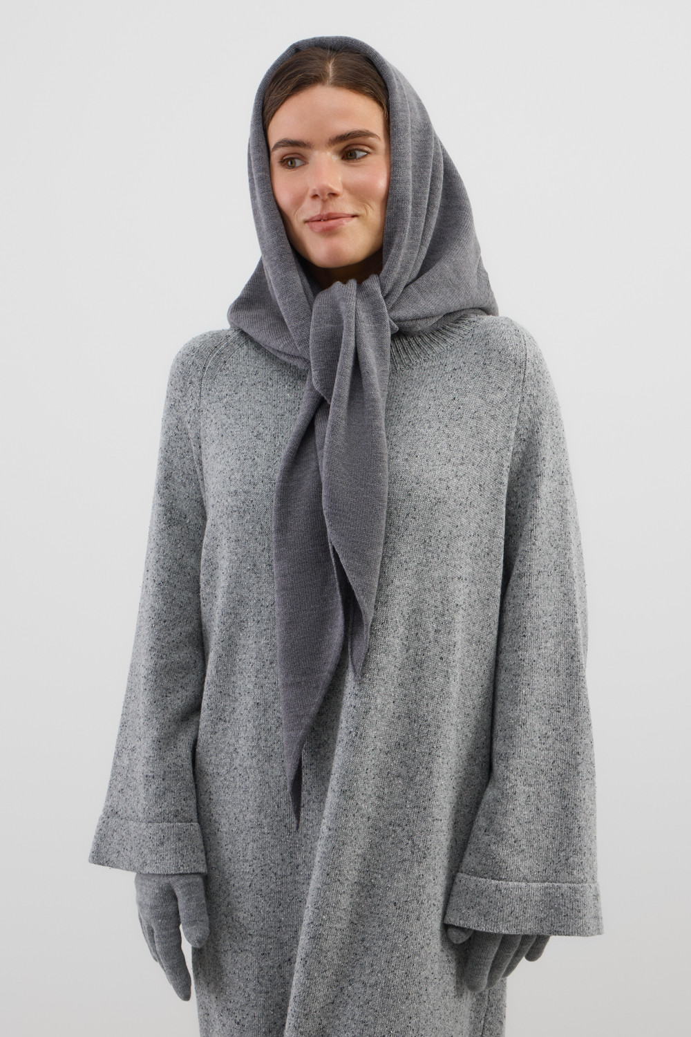 Шарфы женские для мам, артикул: ЕВ 15019/ш, цвет: серый, фото 4