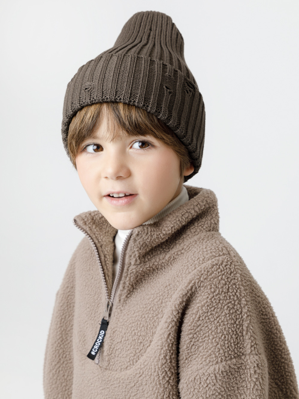 Шапка для мальчика, артикул: КВ 20445, цвет: коричневый, фото 4