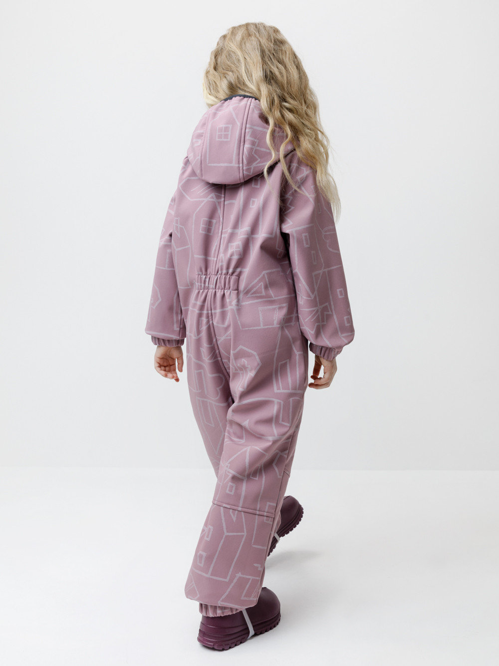 Комбинезоны утепленные для девочки, артикул: ВК 60135/н/2 ГР, цвет: фиолетовый, фото 5