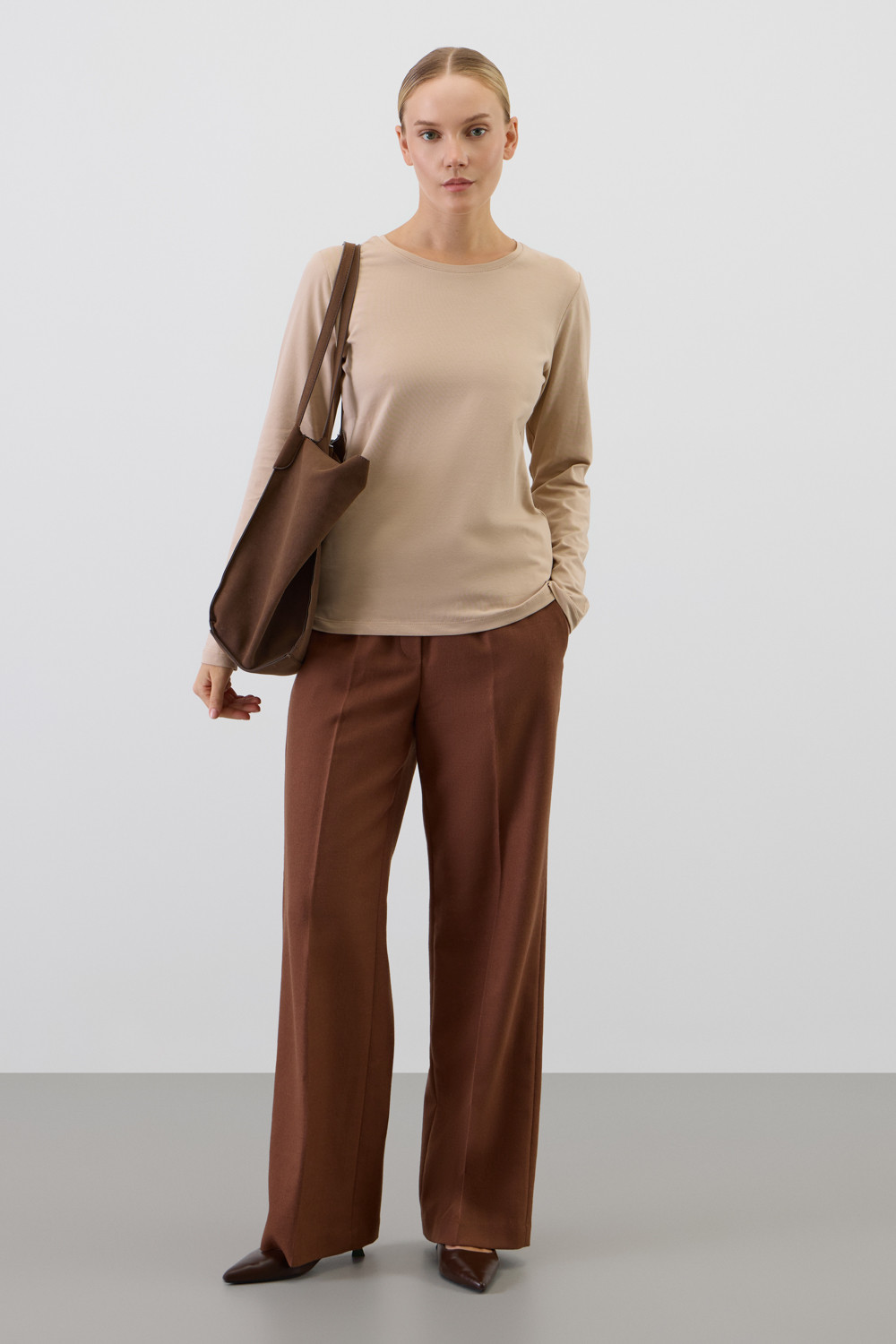 Джемперы женские для мам, артикул: ЕВТ 3354, цвет: бежевый, фото 5